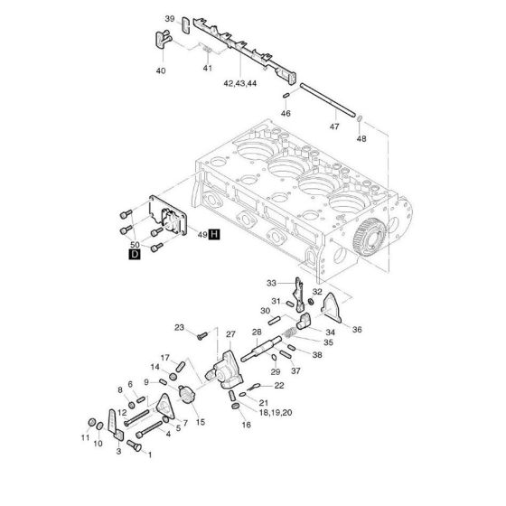 Speed Control Assembly for Hatz 2L41C Diesel Engines