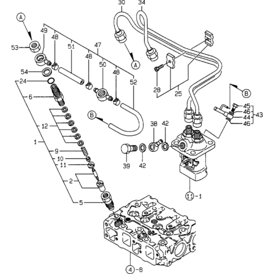 Fuel Injection Valve Assembly for Yanmar 2TNE68 Engine