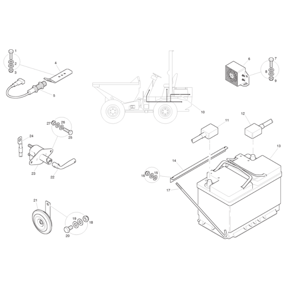 Electrics for Benford Terex Mecalac 3000 Dumpers