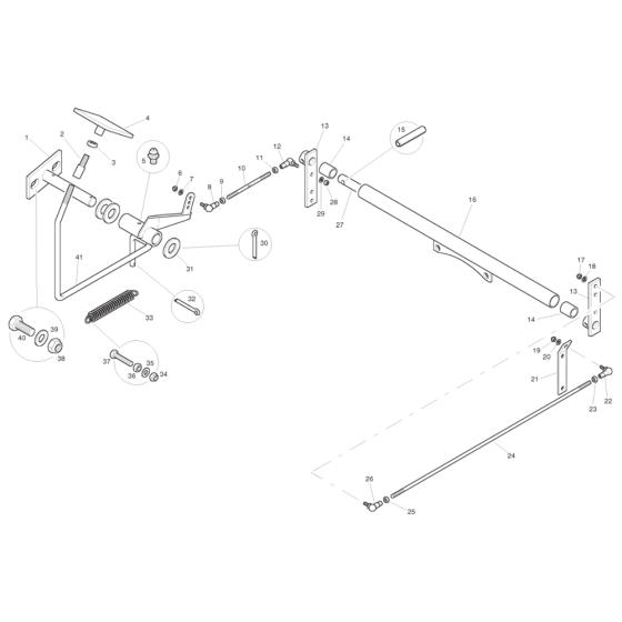 Accelerator and Linkage for Benford Terex Mecalac 3000 Dumpers