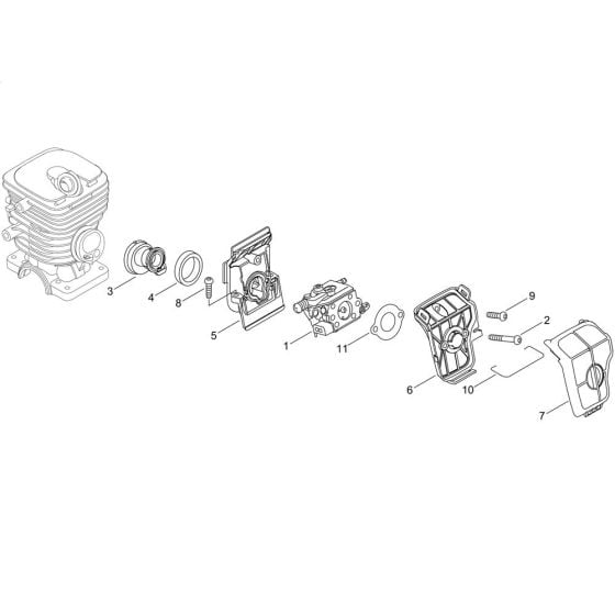 Air Cleaner, Carburettor for Shindaiwa 305S Chainsaw