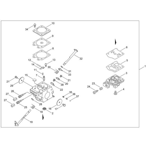 Carburettor for Shindaiwa 305S Chainsaw