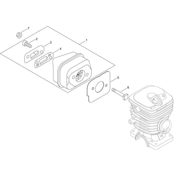 Muffler for Shindaiwa 305S Chainsaw