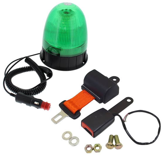 Green LED Seat Belt Warning Kit Magnetic Beacon