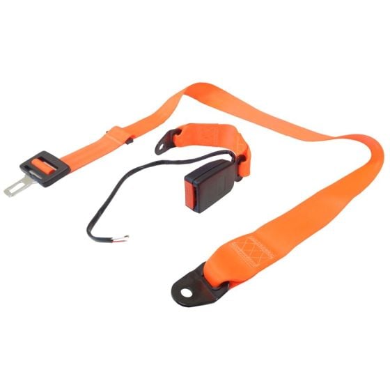 Non-Retractable Wired Lap Belt - Orange