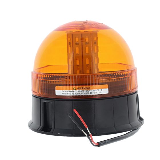 LED Amber/Orange Flashing Beacon (1/2 Lens) - 3 Bolt Fixing