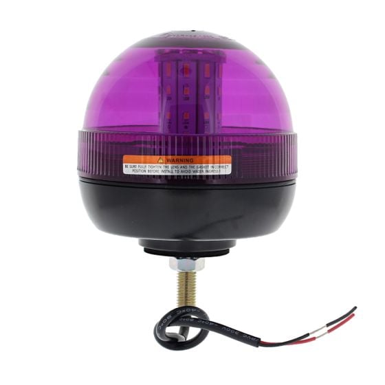 LED Purple Flashing Beacon (1/2 Lens) - Single Bolt Fixing