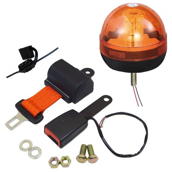 Amber LED Seat Belt Warning Kit Single Bolt Beacon