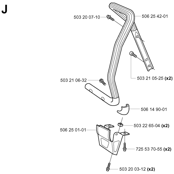 Handle Assembly For Husqvarna 3120K Disc Cutters