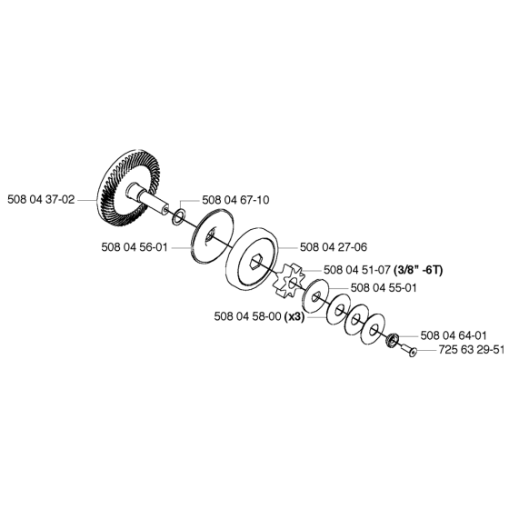 Clutch Assembly for Husqvarna 316 Electric Chainsaws