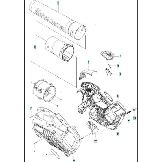 Tube Assembly for Husqvarna 320iB US Battery Blower