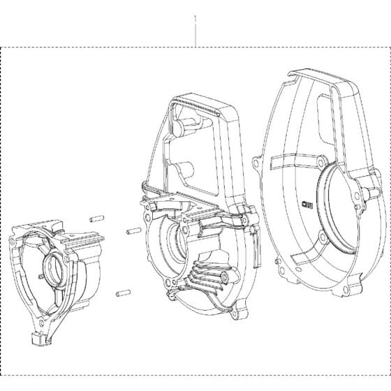 Crankcase Assembly for Husqvarna 321 S15, 2016-11 Sprayers