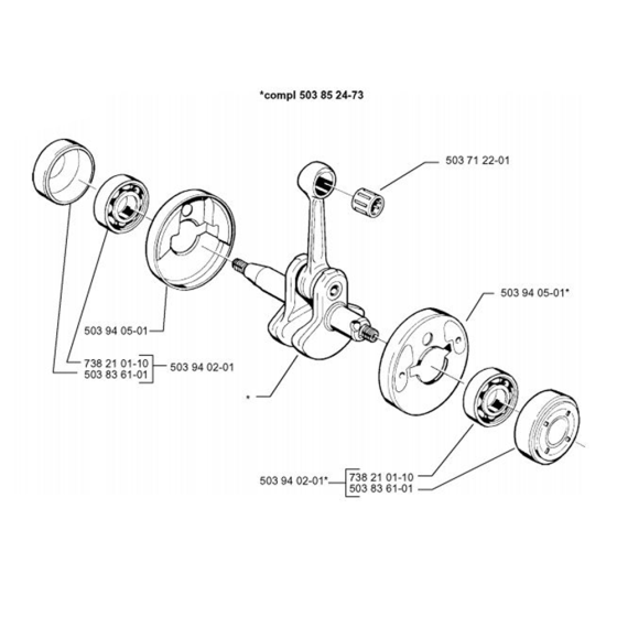 Crankshaft for Husqvarna 322 E Trimmer/ Edgers