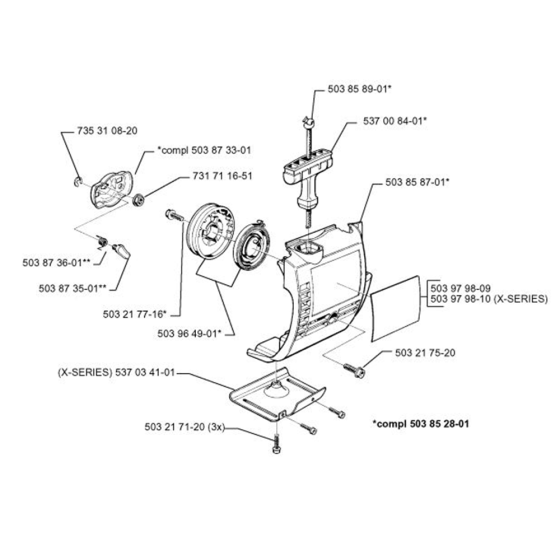 Starter for Husqvarna 322 E Trimmer/ Edgers