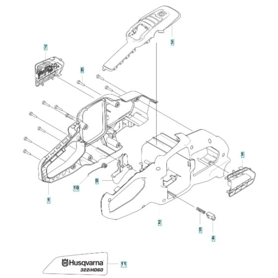 Housing for Husqvarna 322iHD60 Battery Hedge Trimmer