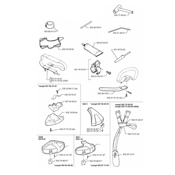 Accessories for Husqvarna 322 L Trimmer/ Edgers