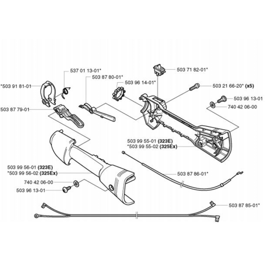 Handle for Husqvarna 323 E Trimmer/ Edgers