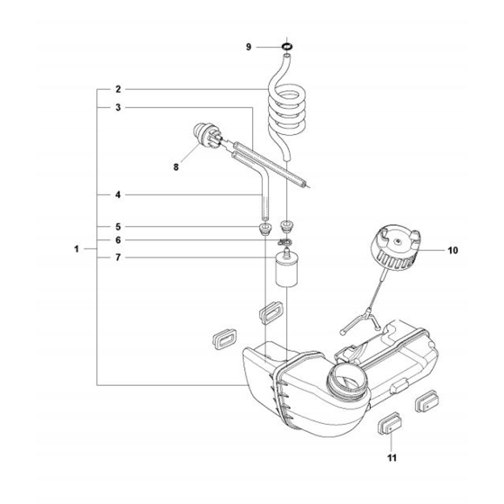 Fuel Tank for Husqvarna 323 EX Trimmer/ Edgers