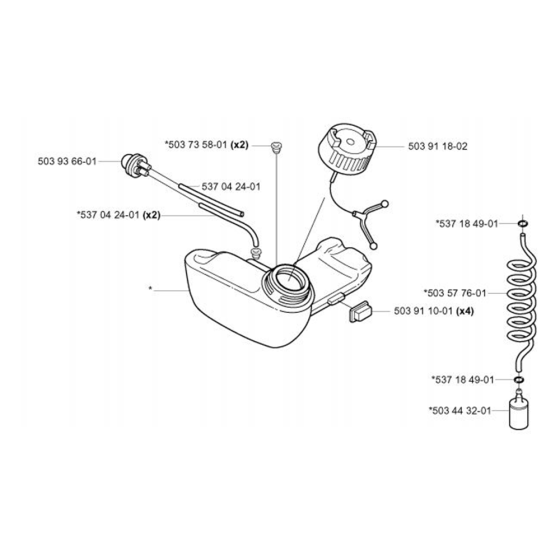 Fuel Tank for Husqvarna 323 L Trimmer/ Edgers