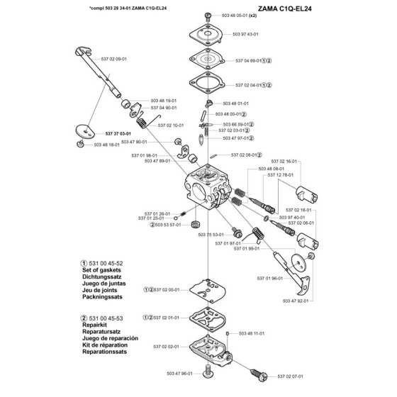 Carburetor Details for Husqvarna 323 L Trimmer/ Edgers