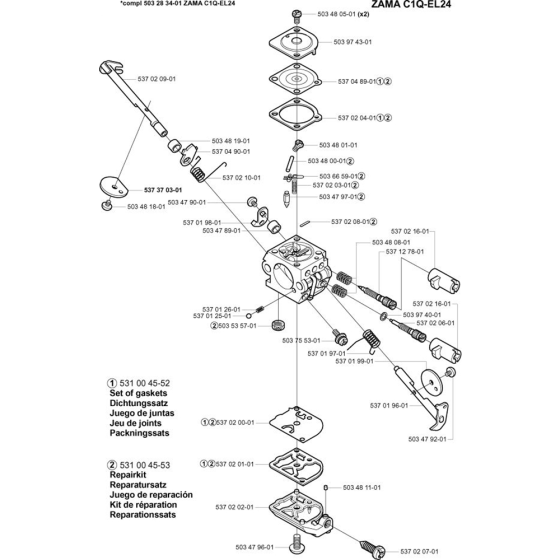 Carburetor Details for Husqvarna 323 LD Trimmer/ Edgers