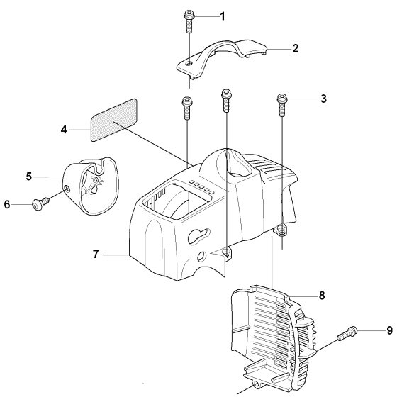 Cover Assembly For Husqvarna 323R Brushcutter