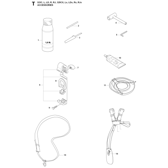 Accessories Assembly For Husqvarna 323R Brushcutter