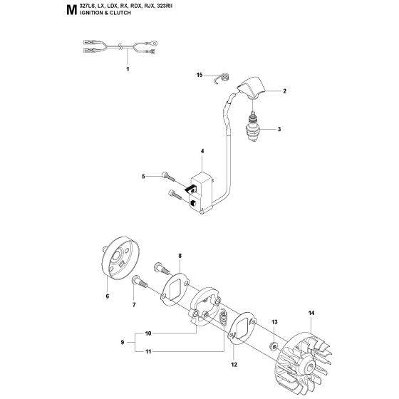 Ignition System & Clutch Assembly For Husqvarna 323RII Brushcutter