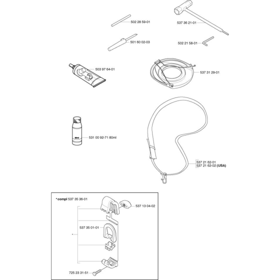 Accessories for Husqvarna 324 LDx Trimmer/ Edgers