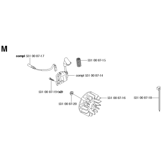 Ignition System Assembly For Husqvarna 324RX Brushcutter