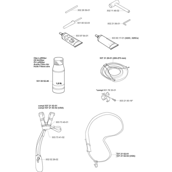 Accessories for Husqvarna 325 CX Trimmer/ Edgers