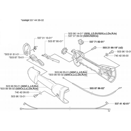 Throttle Controls  for Husqvarna 325 CX Trimmer/ Edgers