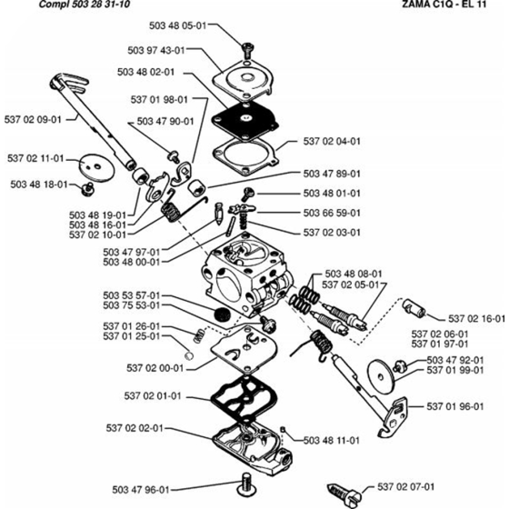 Carburetor Details for Husqvarna 325 E X-Series Trimmer/ Edgers