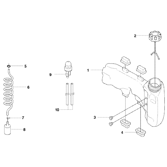 Fuel Tank Assembly for Husqvarna 325 HD75 X-Series Hedge Trimmers