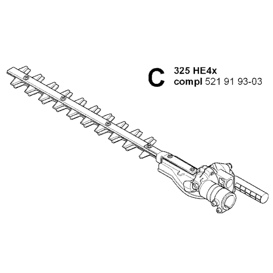 Cutting Equipment 2 Assembly for Husqvarna 325 HE4 X-Series Hedge Trimmers