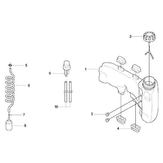 Fuel Tank Assembly for Husqvarna 325 HS99 X-Series Hedge Trimmers