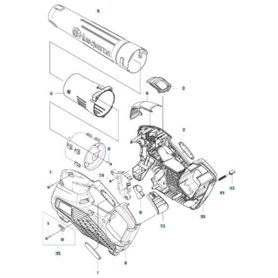 Chassis for Husqvarna 325iB Battery Blower