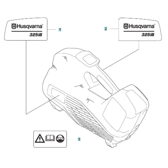 Decals for Husqvarna 325iB Battery Blower