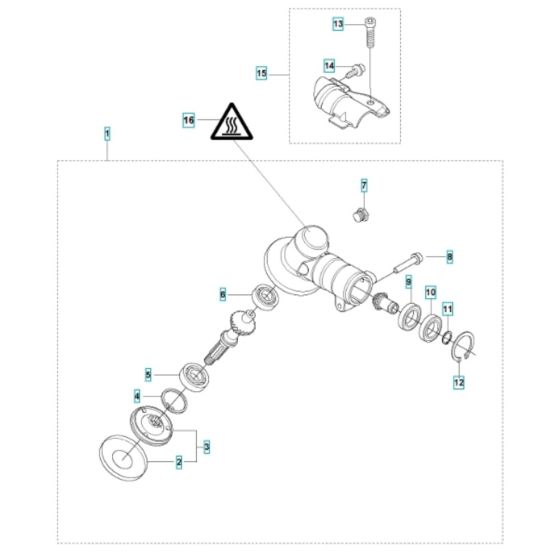 Bevel Gear for Husqvarna 325iLK Battery Trimmer