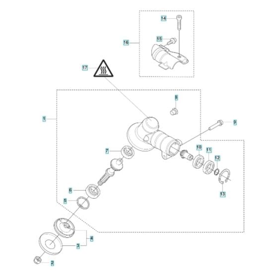 Bevel Gear for Husqvarna 325iR Battery Brushcutter