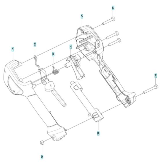 Handle for Husqvarna 325iR Battery Brushcutter