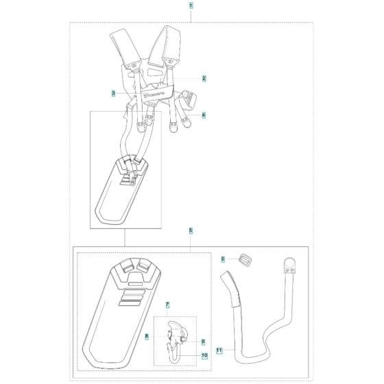 Harness for Husqvarna 325iR Battery Brushcutter