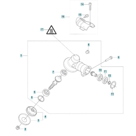 Bevel Gear for Husqvarna 325iRJ Battery Brushcutter