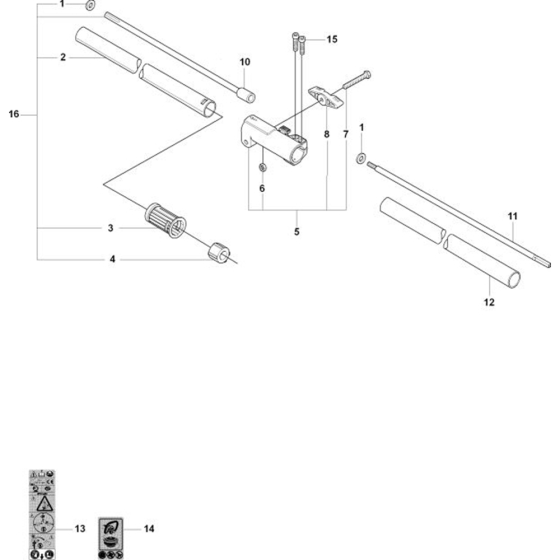 Shaft & Handle-1 for Husqvarna 325 LDx Trimmer/ Edgers