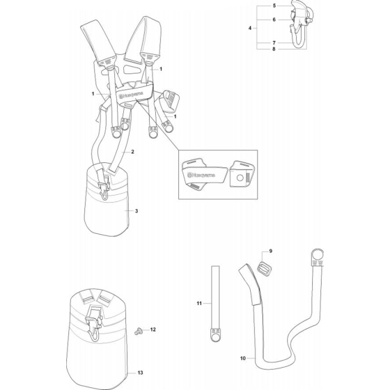 Harness for Husqvarna 325 Lx Trimmer/ Edgers