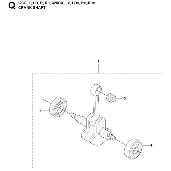 Crankshaft Assembly For Husqvarna 325RX Brushcutter