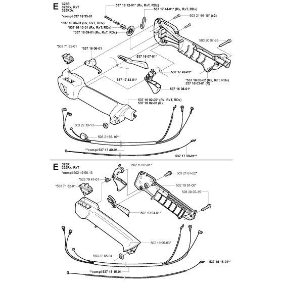 Throttle Controls Assembly For Husqvarna 325RXT Brushcutter