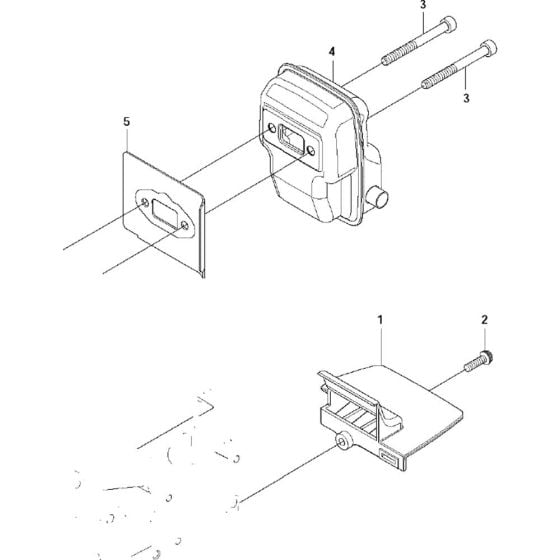 Muffler Assembly for Husqvarna 325 S25, 2011-05 Sprayers