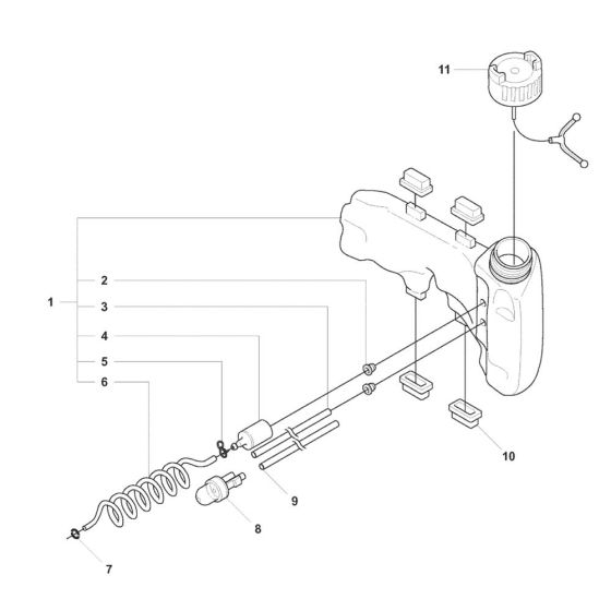 Fuel Tank for Husqvarna 326 AI 25 Auger