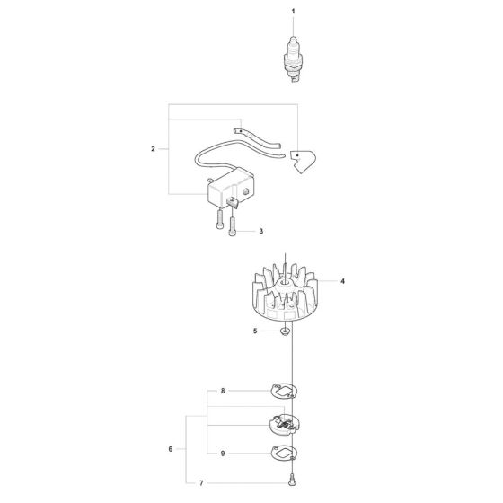 Ignition System, Clutch for Husqvarna 326 AI 25 Auger